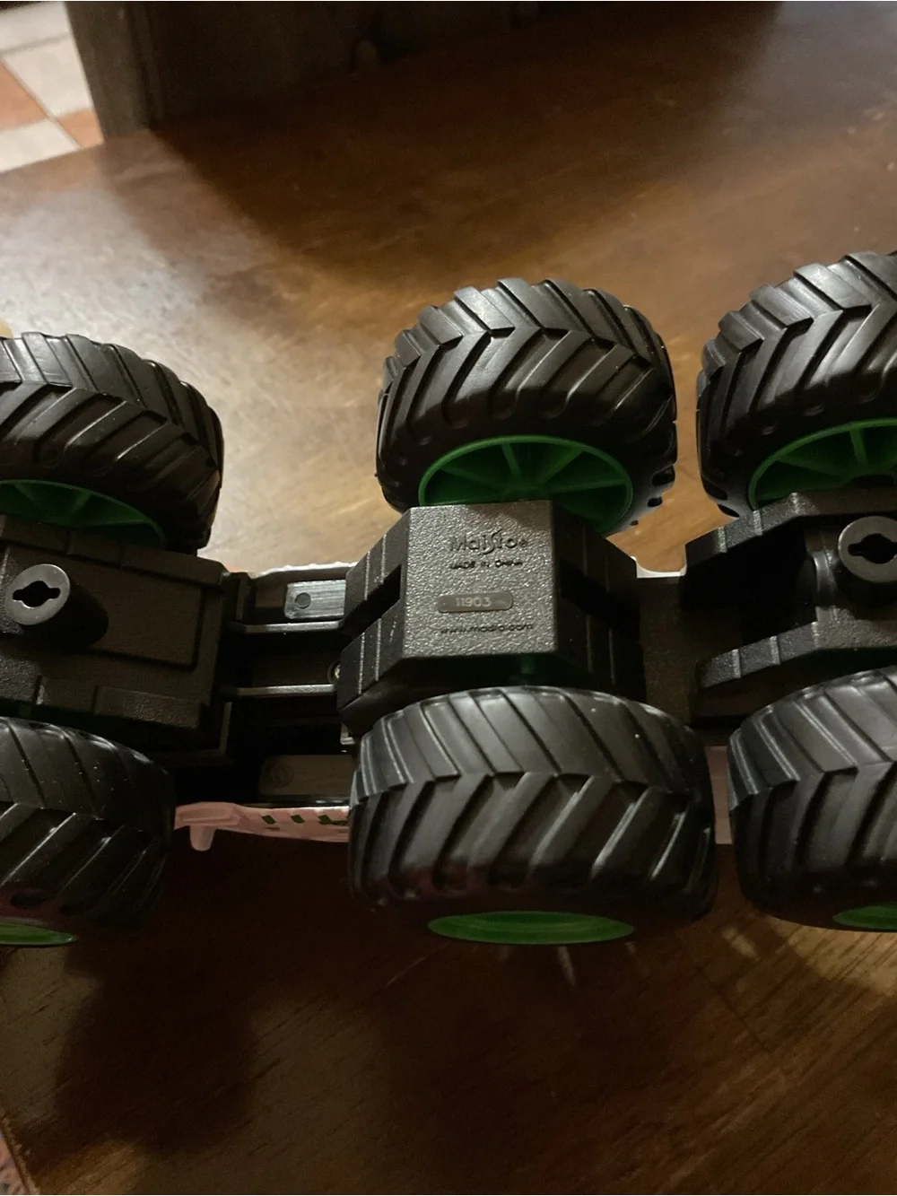 White Monster Truck Toy with Red Light Bar - Kids Off-Road Vehicle